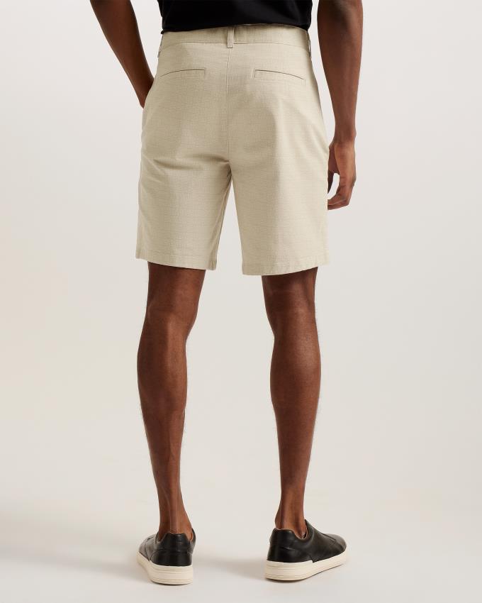 Short Ted Baker Regular Fit Geometric Beige Homme | OCN-67575491